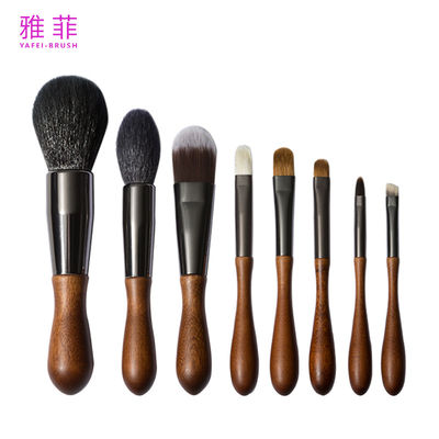 شراء 281A25408 8PCS مجموعة فرشاة تجميل صغيرة مجموعة فرشاة تجميل سفر مصغرة مع حقيبة تجميل التصنيع عبر الإنترنت