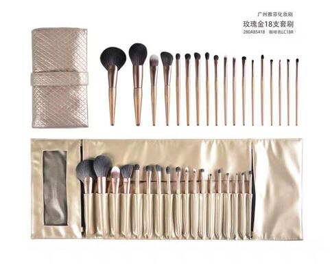 يشتري 15PCS مجموعة فرشاة تجميل شعر الحيوان الطبيعي برشات ناعمة للغاية مسحوق قوي لجمع الوجه التصنيع عبر الإنترنت